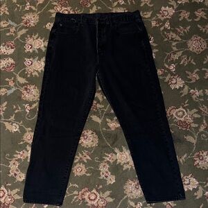 American Eagle Outfitters Black Button-Fly Jeans